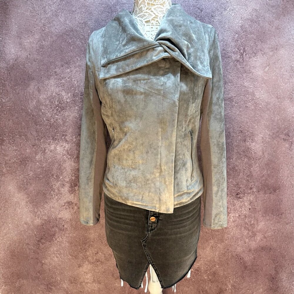 SL8 Faux Suede Moto Jacket